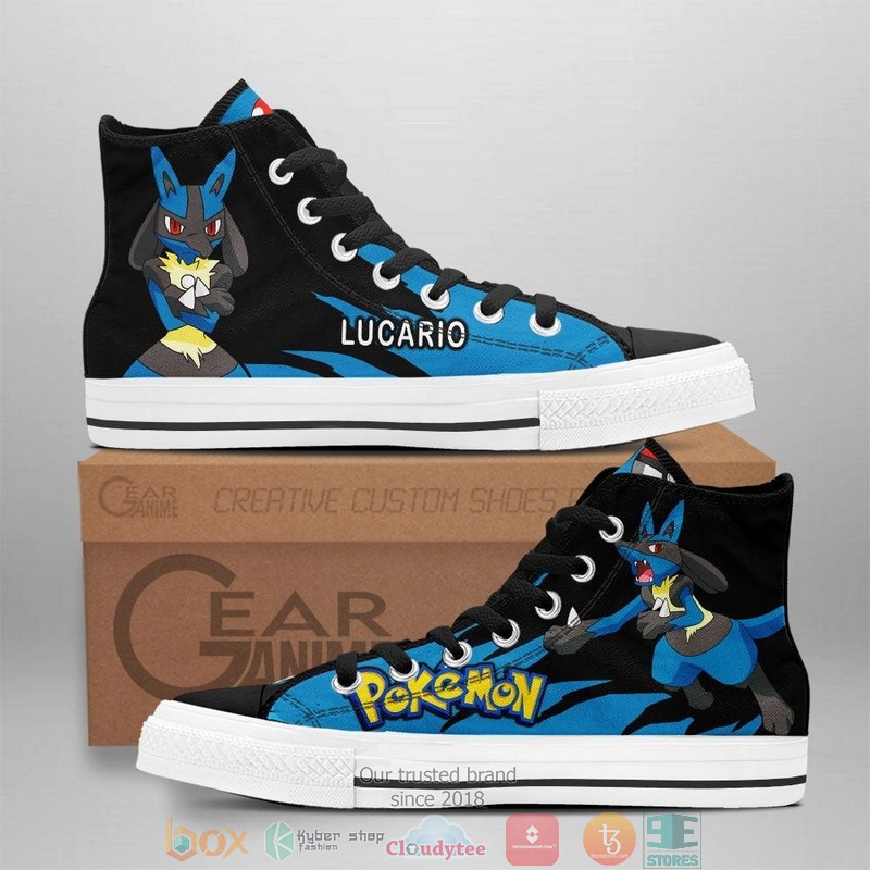 Pokemon Lucario High Top Canvas Shoes 1 Pokemon Lucario High Top Canvas Shoes