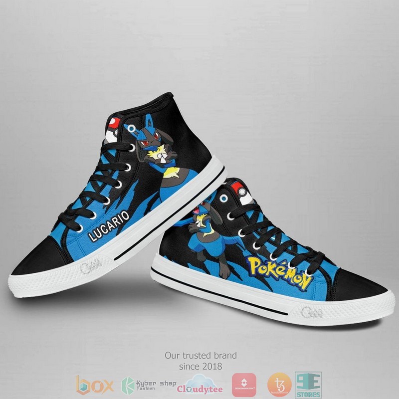 Pokemon Lucario High Top Canvas Shoes 3 Pokemon Lucario High Top Canvas Shoes 1 2