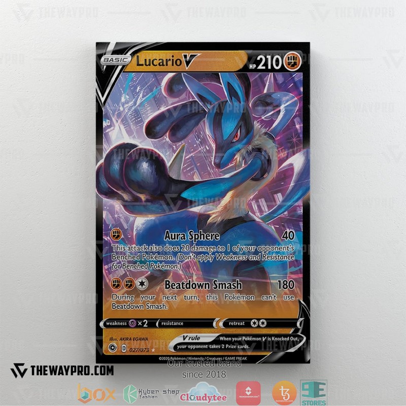 Pokemon Lucario V Canvas 1