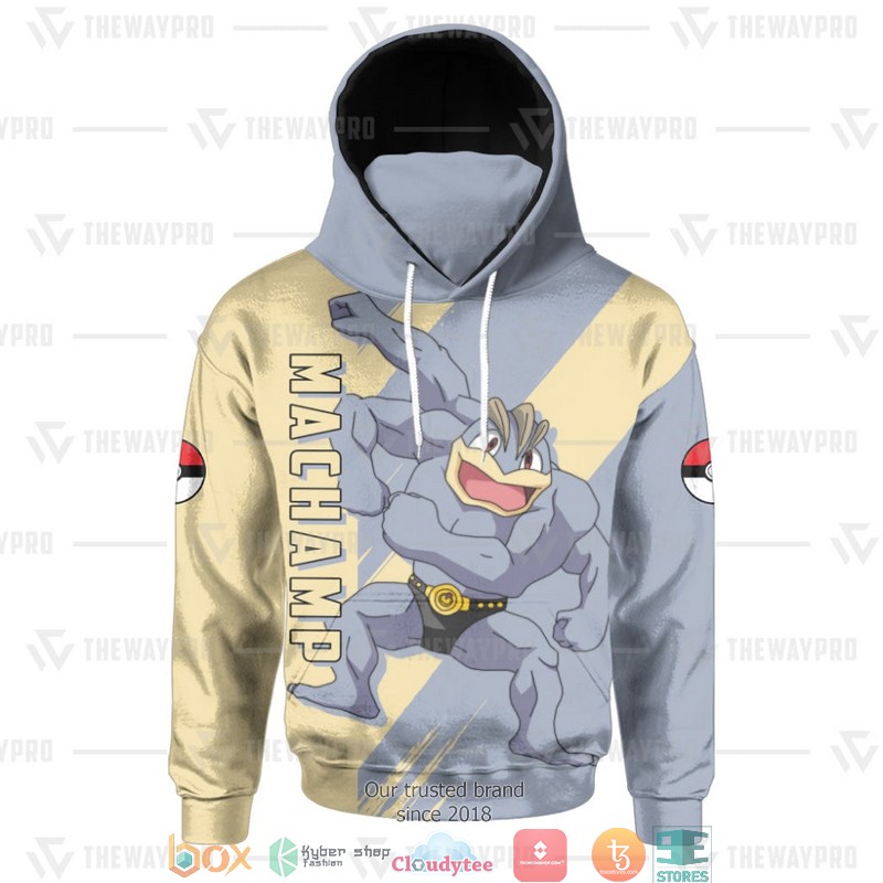 Pokemon Machamp Snood Mask Hoodie 1