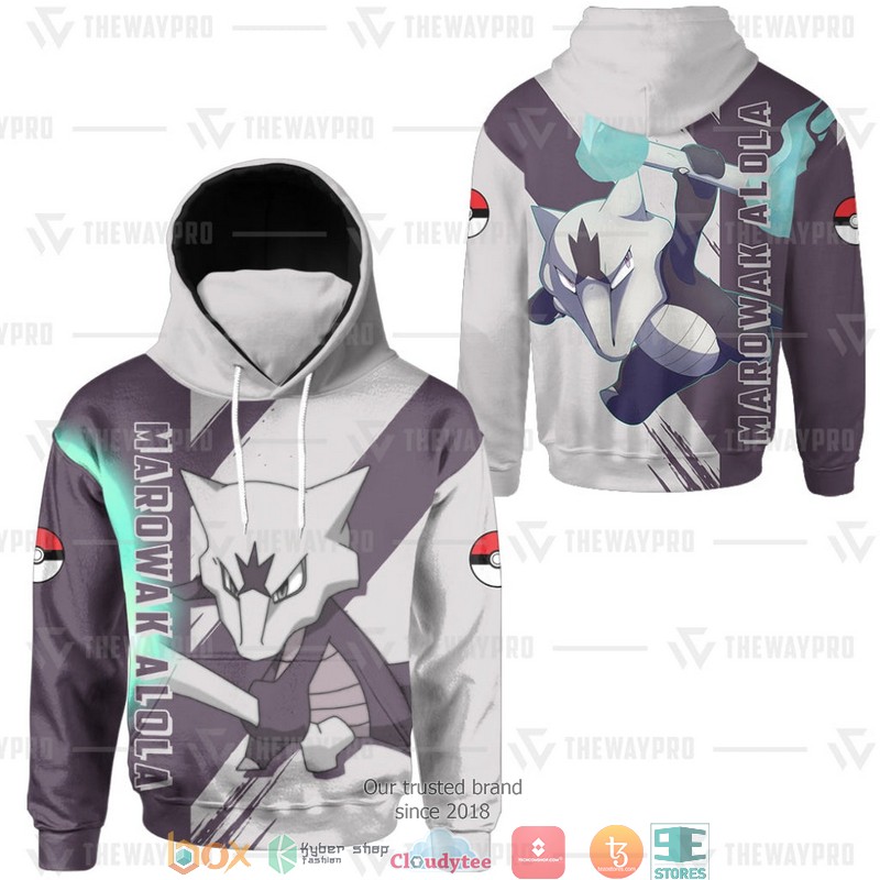 Pokemon Marowak Alola Snood Mask Hoodie 3 Pokemon Marowak Alola Snood Mask Hoodie 1 2