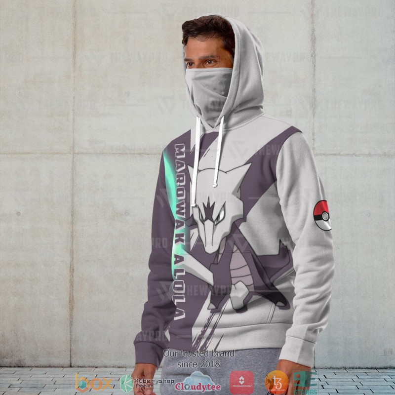 Pokemon Marowak Alola Snood Mask Hoodie 4 Pokemon Marowak Alola Snood Mask Hoodie 1 2 3