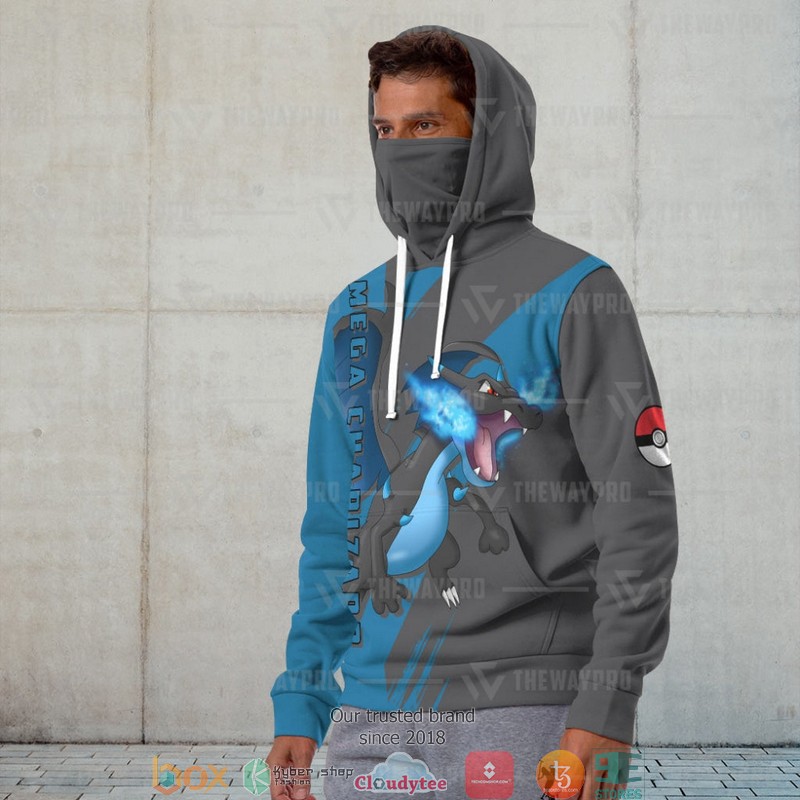 Pokemon Mega Charizard Snood Mask Hoodie 4 Pokemon Mega Charizard Snood Mask Hoodie 1 2 3