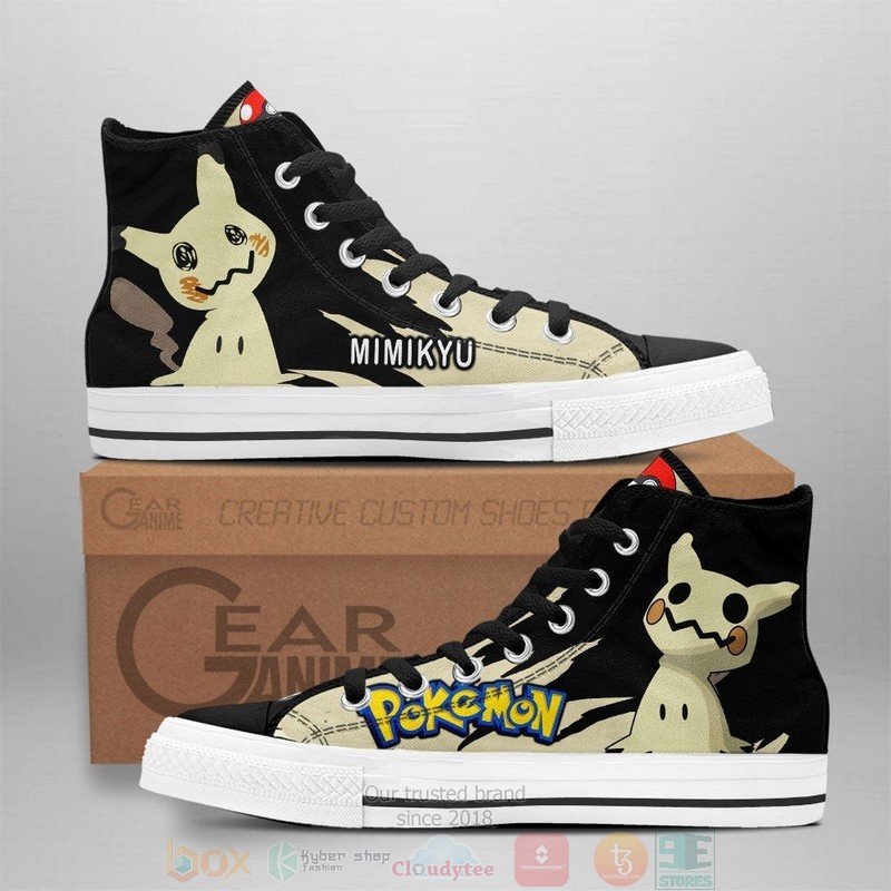 Pokemon Mimikyu Anime Canvas High Top Shoes