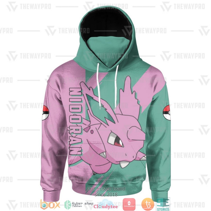 Pokemon Nidoran Snood Mask Hoodie 1