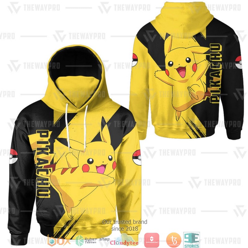 Pokemon Pikachu Snood Mask Hoodie 3 Pokemon Pikachu Snood Mask Hoodie 1 2