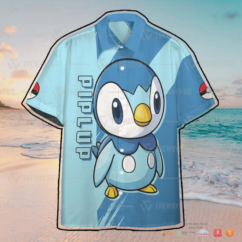 Pokemon Piplup Hawaiian shirt