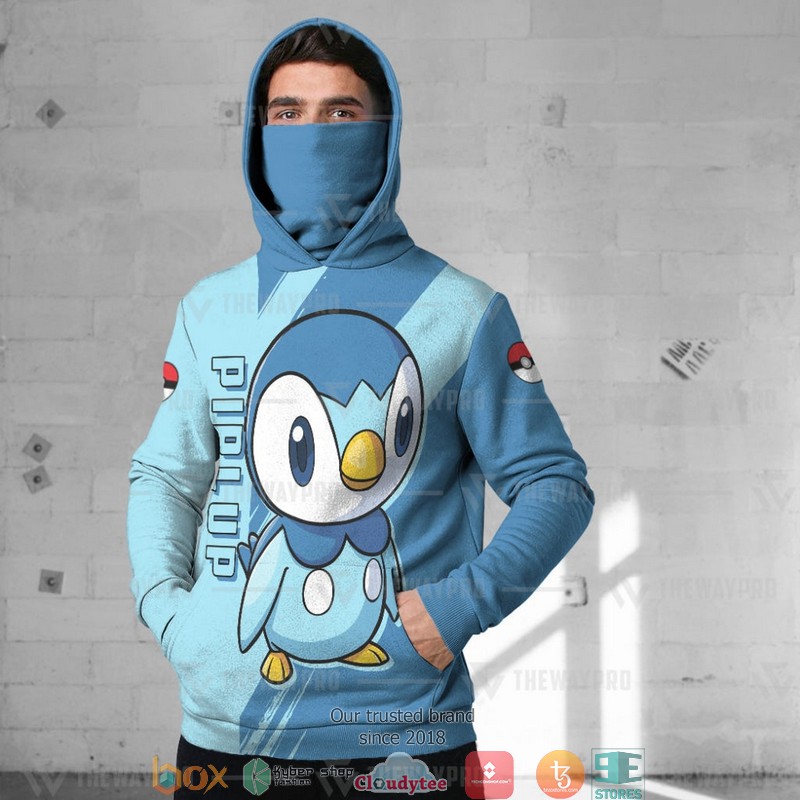Pokemon Piplup Snood Mask Hoodie