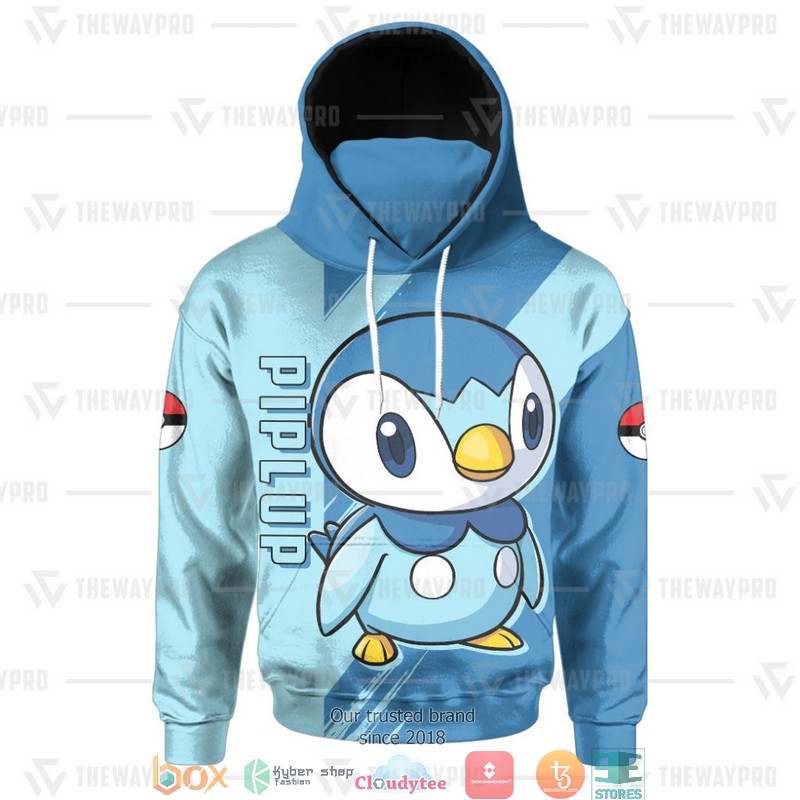 Pokemon Piplup Snood Mask Hoodie 1