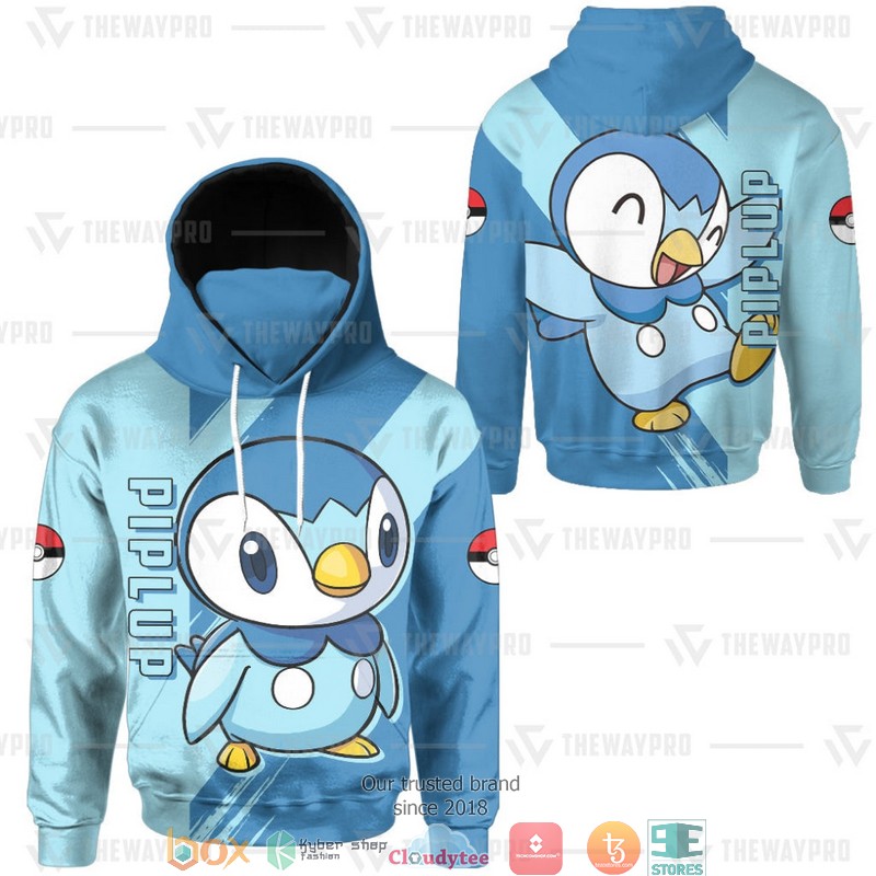 Pokemon Piplup Snood Mask Hoodie 3 Pokemon Piplup Snood Mask Hoodie 1 2