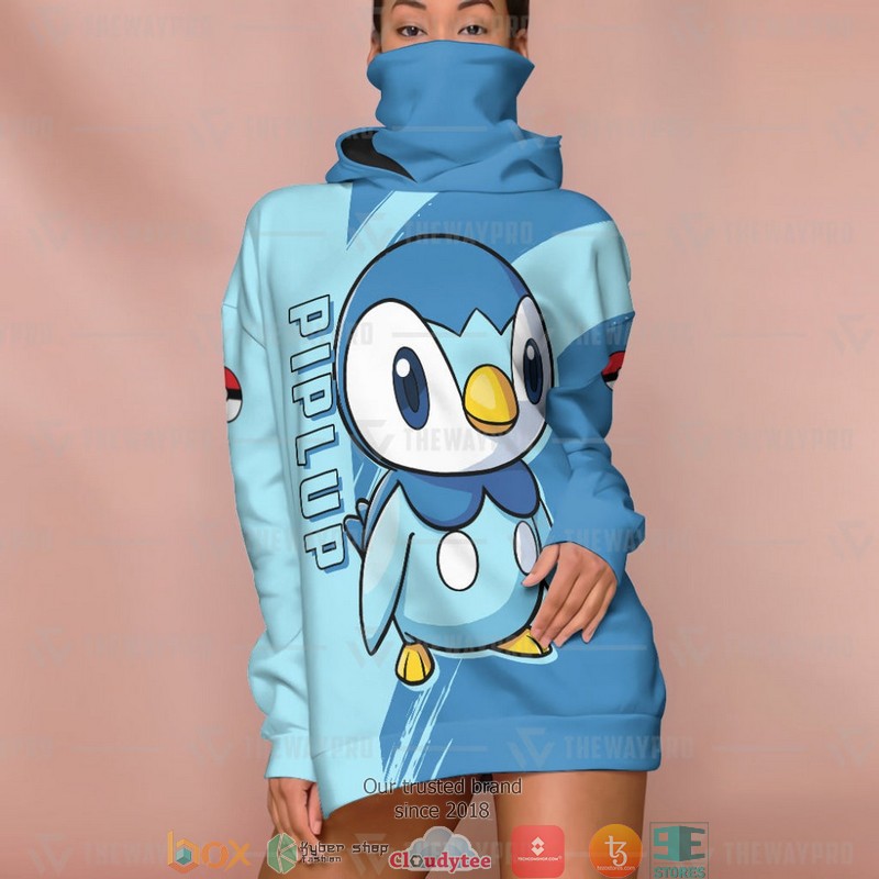 Pokemon Piplup Snood Mask Hoodie 5 Pokemon Piplup Snood Mask Hoodie 1 2 3 4