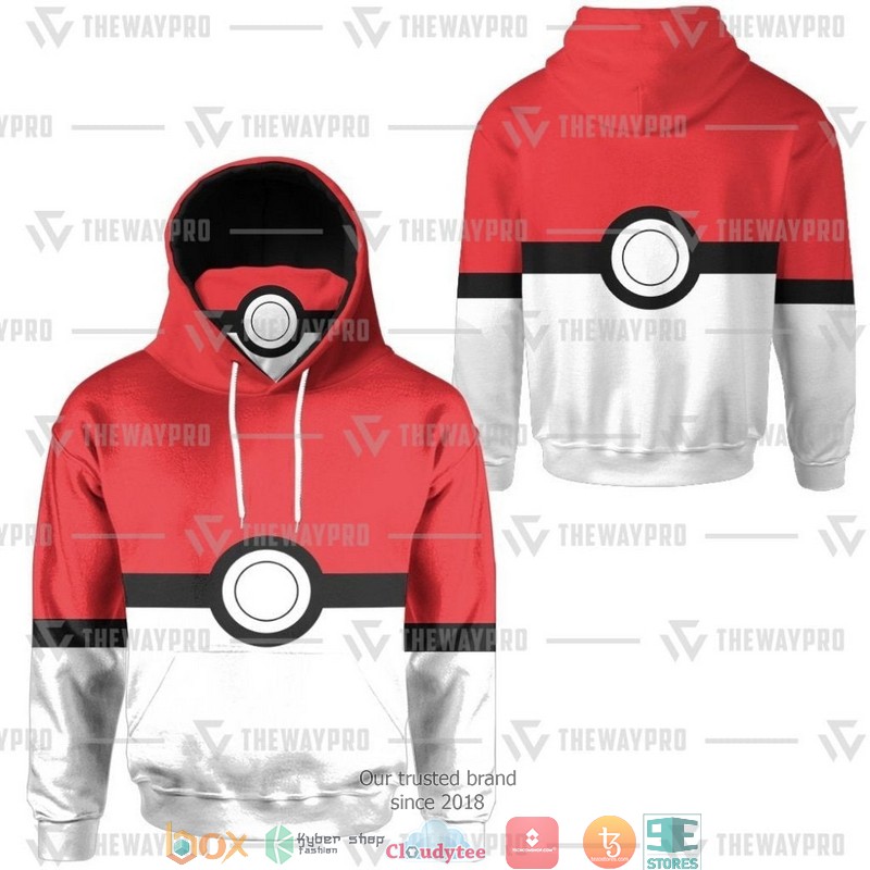 Pokemon Pokeball Snood Mask Hoodie 4 Pokemon Pokeball Snood Mask Hoodie 1 2 3