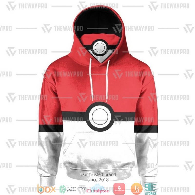 Pokemon Pokeball Snood Mask Hoodie 5 Pokemon Pokeball Snood Mask Hoodie 1 2 3 4
