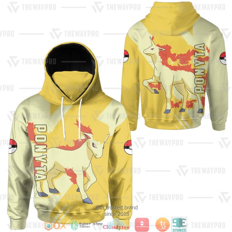 Pokemon Ponyta Snood Mask Hoodie 3 Pokemon Ponyta Snood Mask Hoodie 1 2