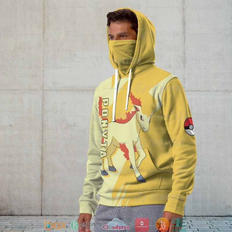 Pokemon Ponyta Snood Mask Hoodie 4 Pokemon Ponyta Snood Mask Hoodie 1 2 3
