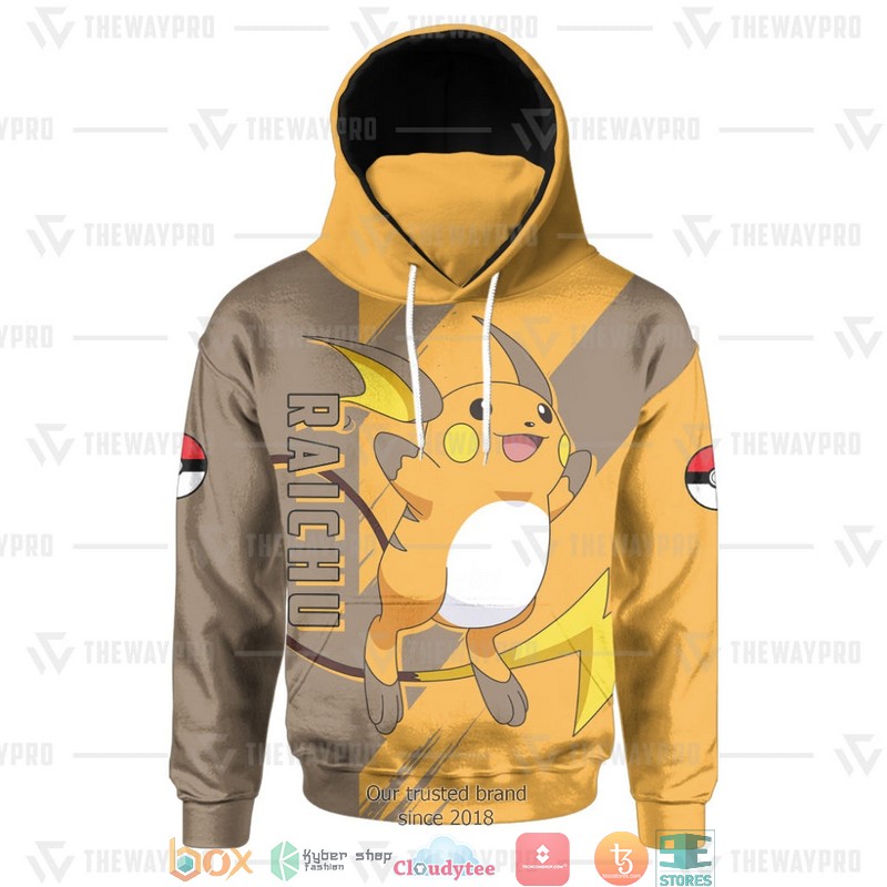 Pokemon Raichu Snood Mask Hoodie 1