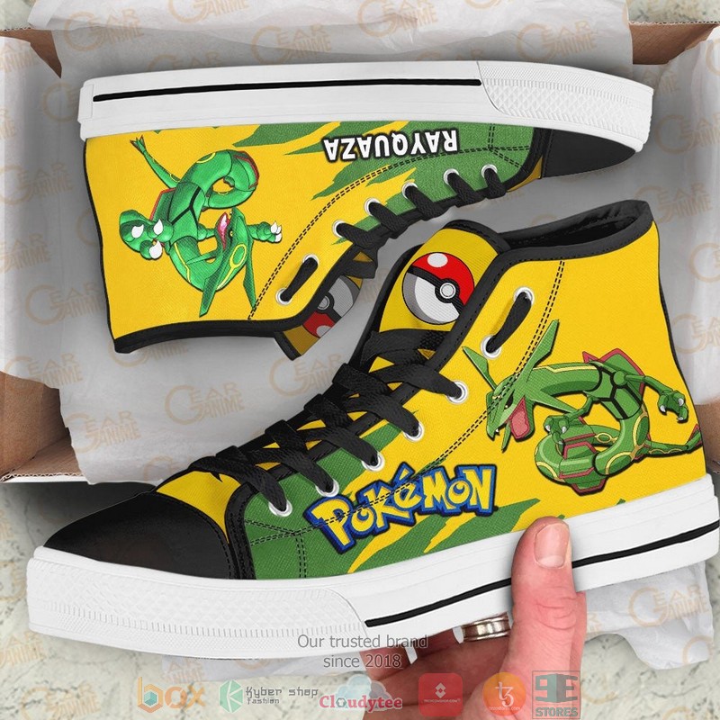 Pokemon Rayquaza High Top Canvas Shoes 2 Pokemon Rayquaza High Top Canvas Shoes 1