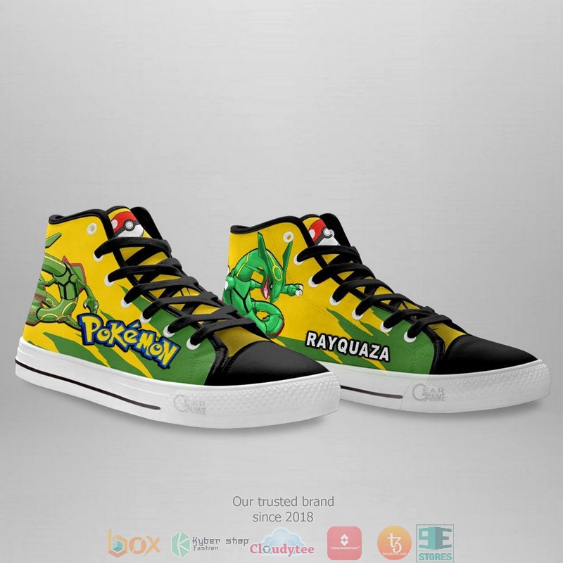 Pokemon Rayquaza High Top Canvas Shoes 3 Pokemon Rayquaza High Top Canvas Shoes 1 2