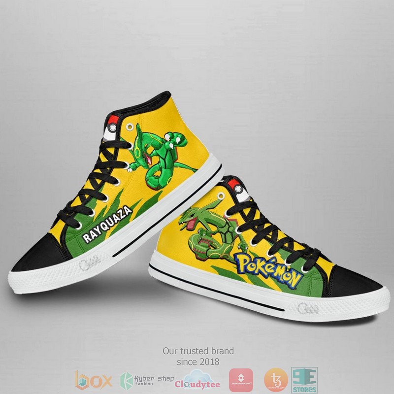 Pokemon Rayquaza High Top Canvas Shoes 4 Pokemon Rayquaza High Top Canvas Shoes 1 2 3