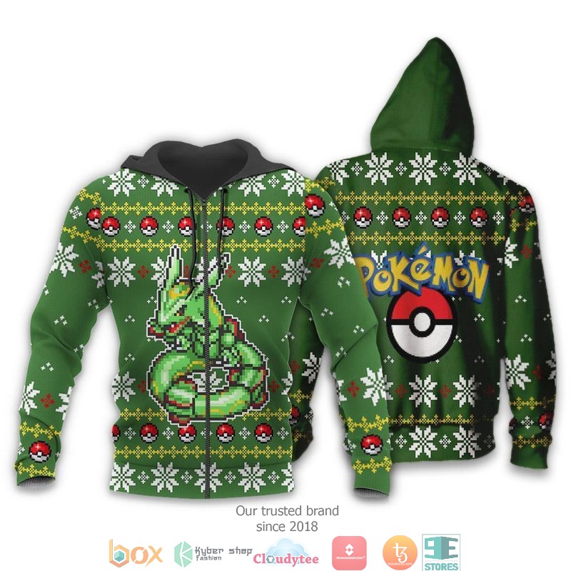 Pokemon Rayquaza Xmas 3d shirt hoodie 1
