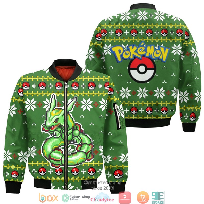 Pokemon Rayquaza Xmas 3d shirt, hoodie 4 Pokemon Rayquaza Xmas 3d shirt hoodie 1 2 3
