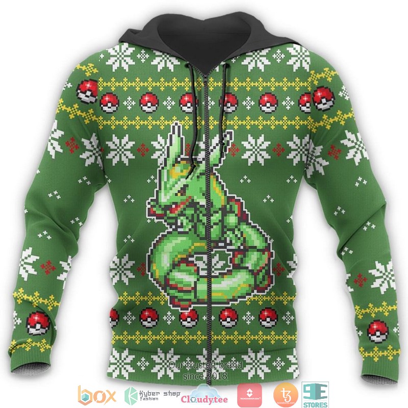 Pokemon Rayquaza Xmas 3d shirt, hoodie 7 Pokemon Rayquaza Xmas 3d shirt hoodie 1 2 3 4 5 6