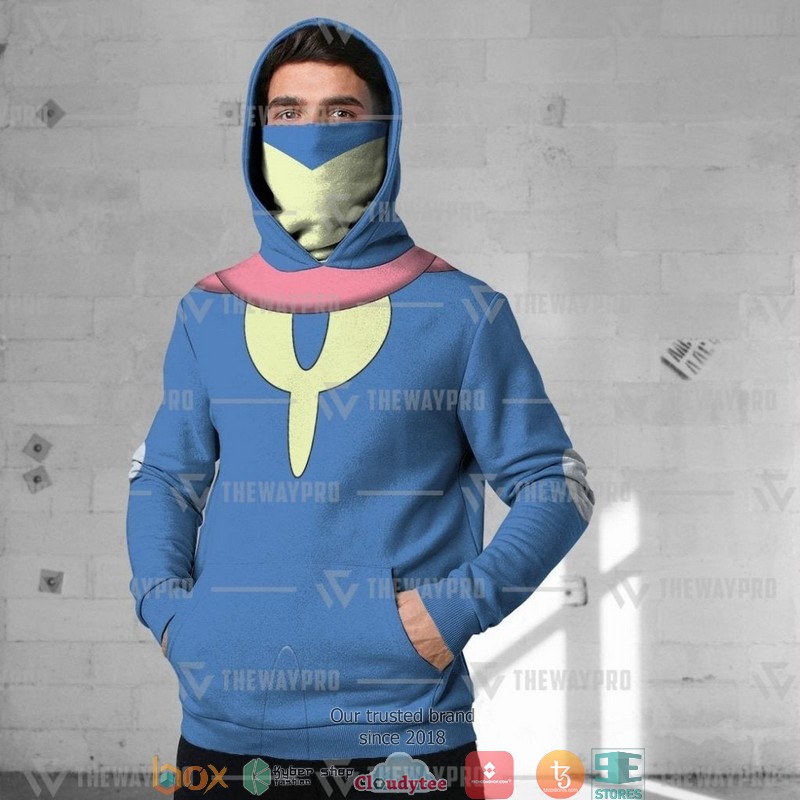 Pokemon Satoshi Gekkouga Cosplay Snood Mask Hoodie