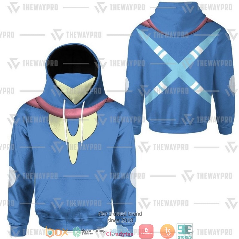 Pokemon Satoshi Gekkouga Cosplay Snood Mask Hoodie 3 Pokemon Satoshi Gekkouga Cosplay Snood Mask Hoodie 1 2