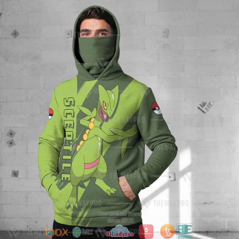 Pokemon Sceptile Snood Mask Hoodie