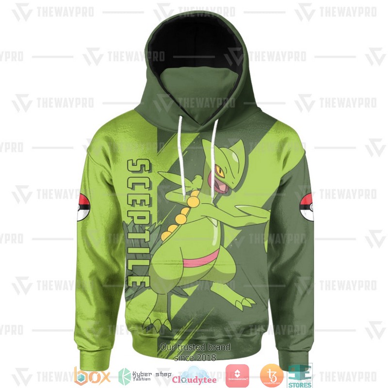 Pokemon Sceptile Snood Mask Hoodie 1