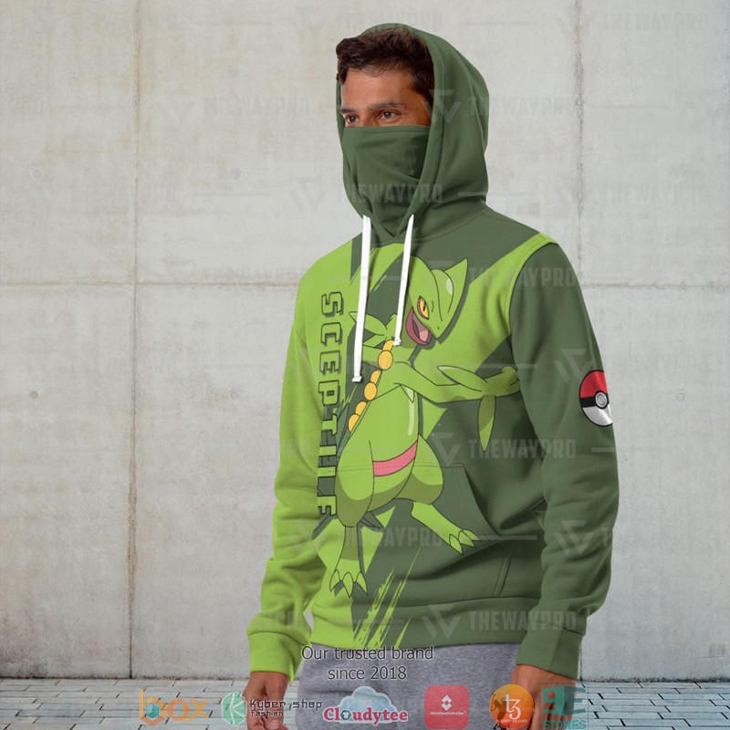 Pokemon Sceptile Snood Mask Hoodie 4 Pokemon Sceptile Snood Mask Hoodie 1 2 3