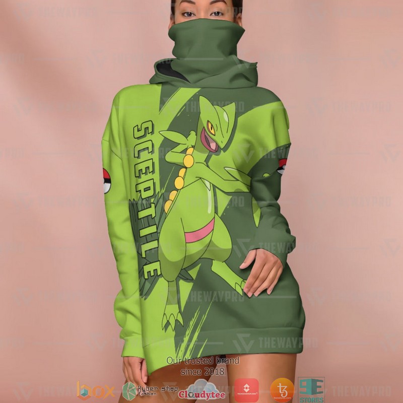 Pokemon Sceptile Snood Mask Hoodie 5 Pokemon Sceptile Snood Mask Hoodie 1 2 3 4