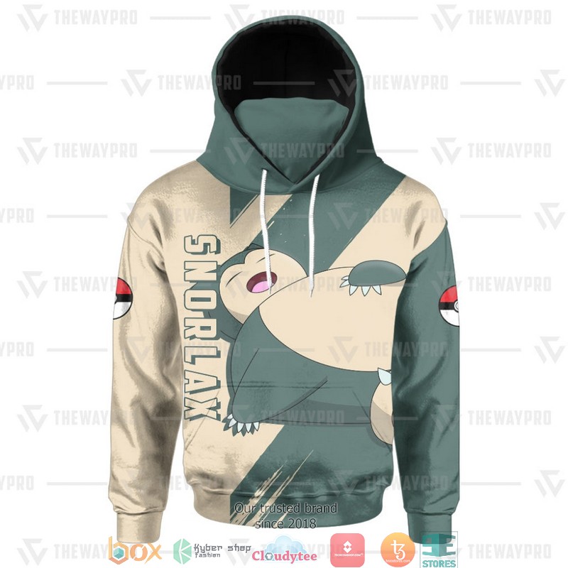 Pokemon Snorlax Snood Mask Hoodie 1