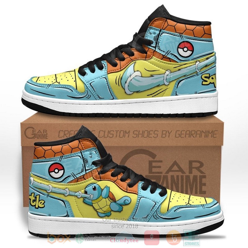 Pokemon Squirtle Anime Air Jordan high top shoes