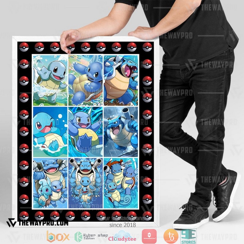 Pokemon Squirtle Wartortle Blastoise Poke Ball Canvas