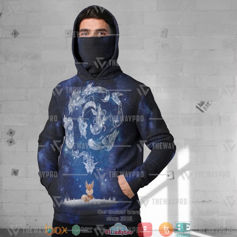 Pokemon Starry Evolutions Snood Mask Hoodie
