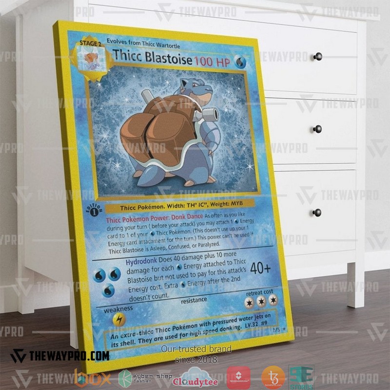 Pokemon Thicc Blastoise Canvas 1