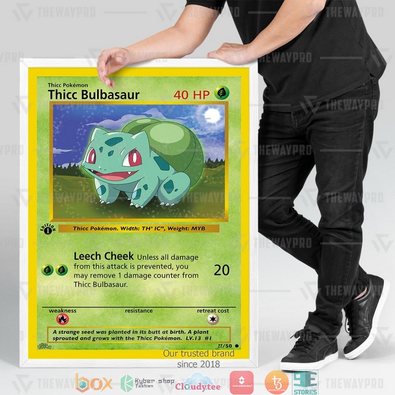 Pokemon Thicc Bulbasaur Canvas