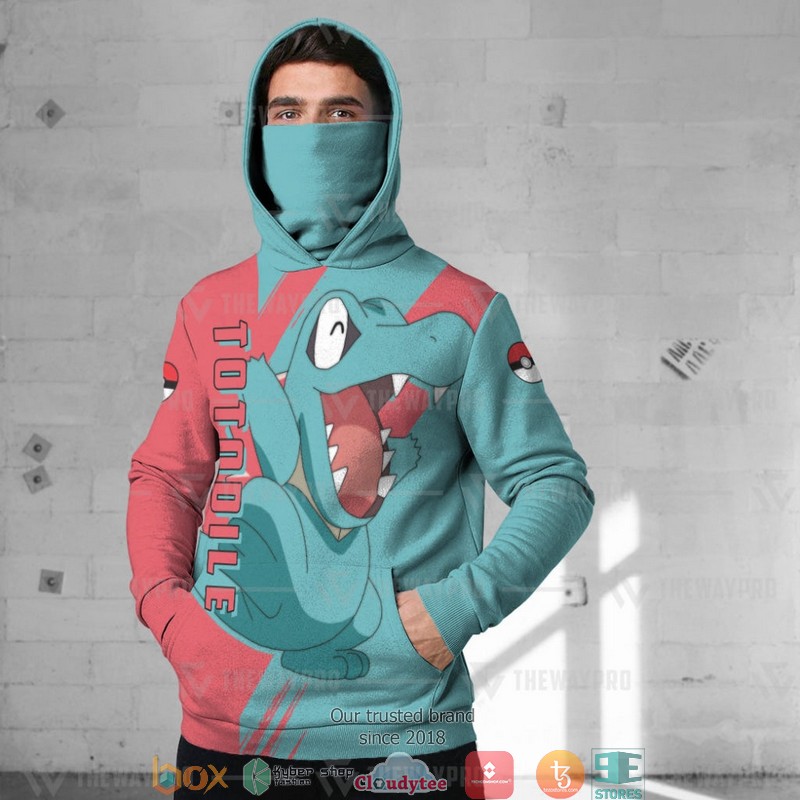Pokemon Totodile Snood Mask Hoodie