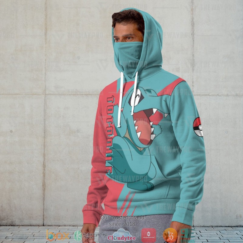 Pokemon Totodile Snood Mask Hoodie 1