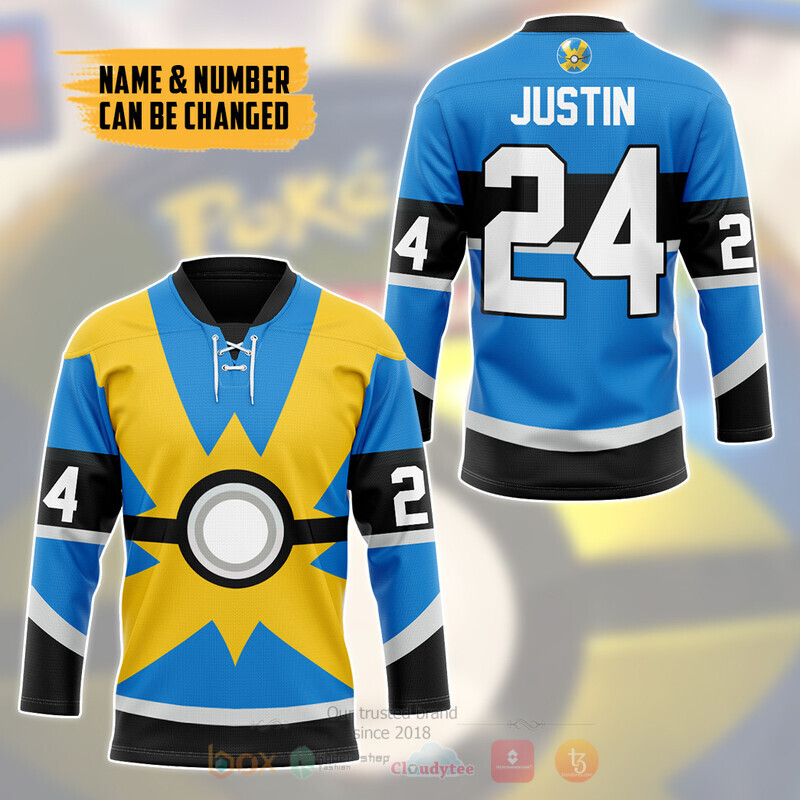 Pokemon Trainers Quick Ball Custom Hockey Jersey 3 Pokemon Trainers Quick Ball Custom Hockey Jersey 1 2