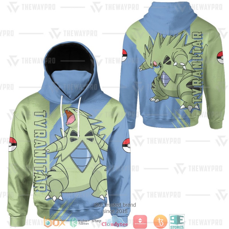 Pokemon Tyranitar Snood Mask Hoodie 4 Pokemon Tyranitar Snood Mask Hoodie 1 2 3