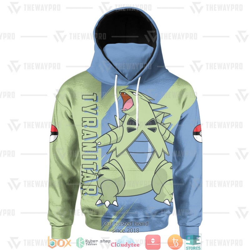 Pokemon Tyranitar Snood Mask Hoodie 5 Pokemon Tyranitar Snood Mask Hoodie 1 2 3 4