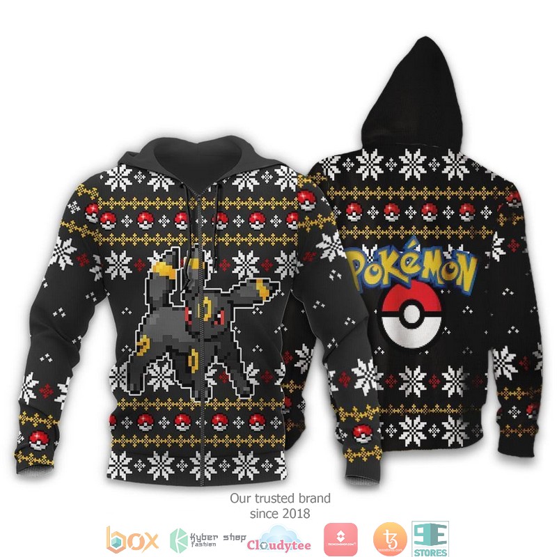 Pokemon Umbreon Xmas 3d shirt hoodie 1