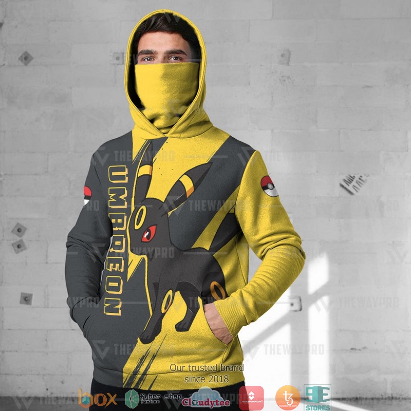 Pokemon Umbreon Yellow Snood Mask Hoodie