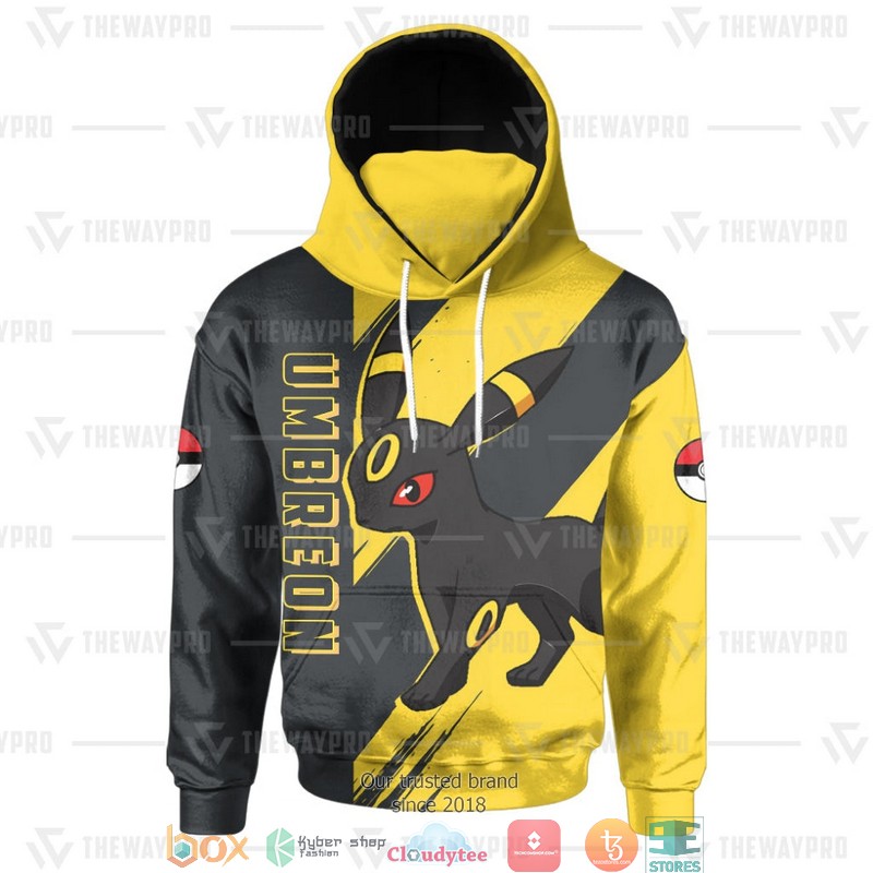 Pokemon Umbreon Yellow Snood Mask Hoodie 1