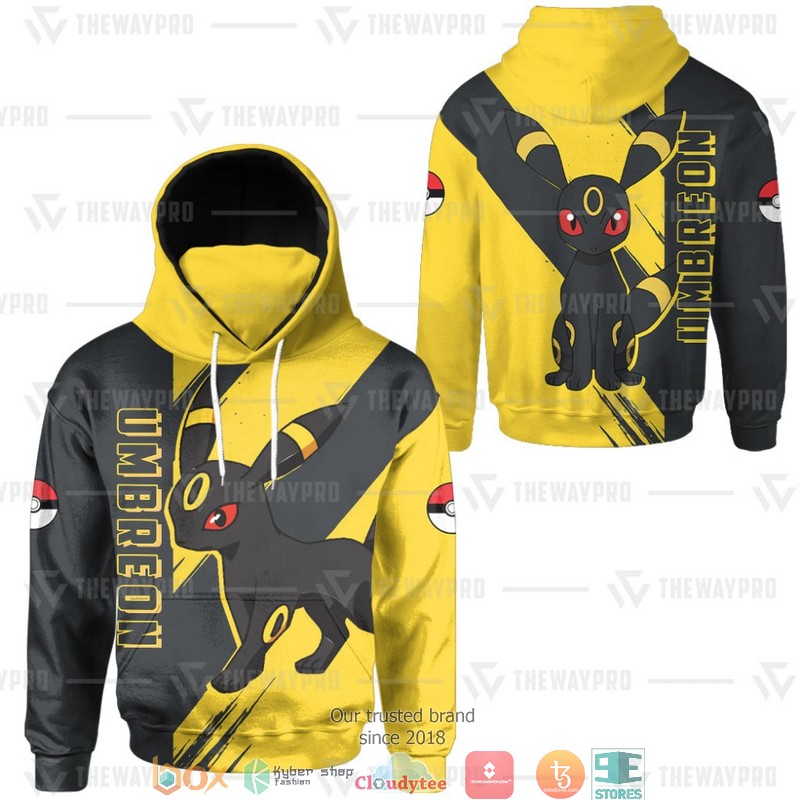 Pokemon Umbreon Yellow Snood Mask Hoodie 3 Pokemon Umbreon Yellow Snood Mask Hoodie 1 2