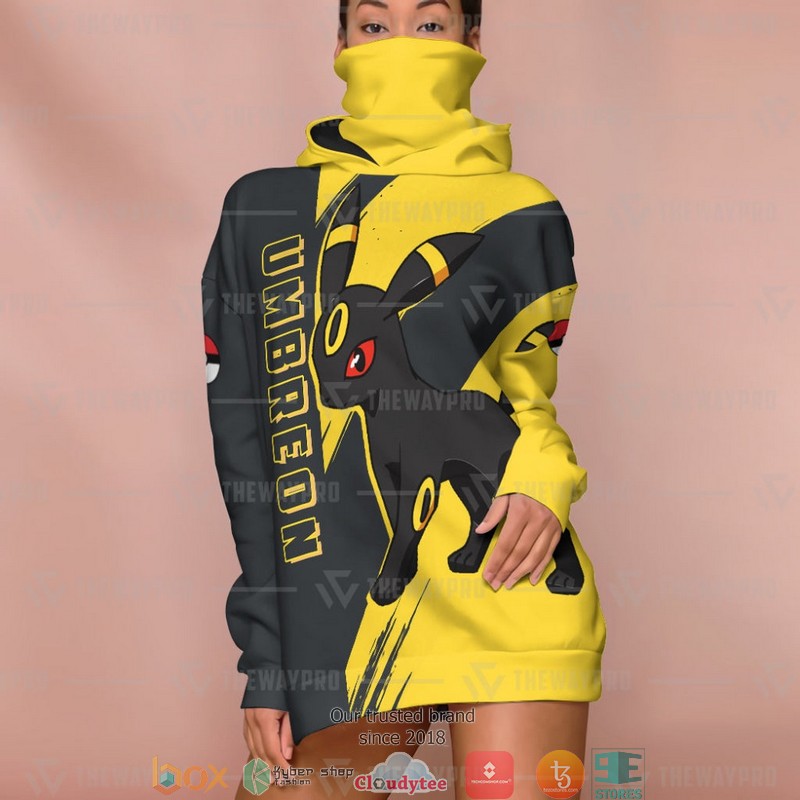Pokemon Umbreon Yellow Snood Mask Hoodie 5 Pokemon Umbreon Yellow Snood Mask Hoodie 1 2 3 4