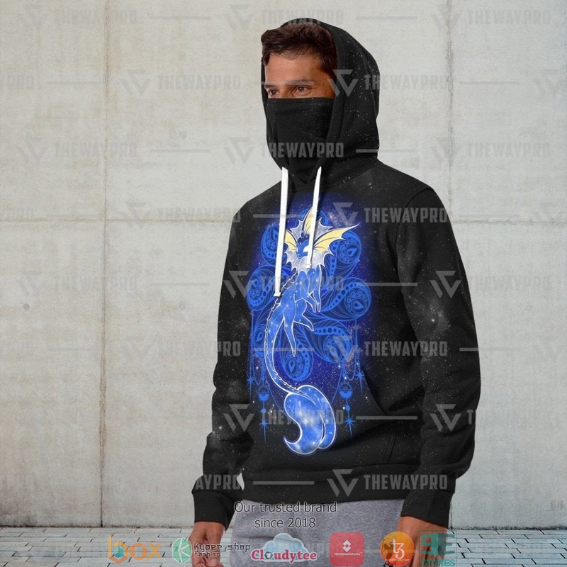 Pokemon Vaporeon Starry Snood Mask Hoodie 1