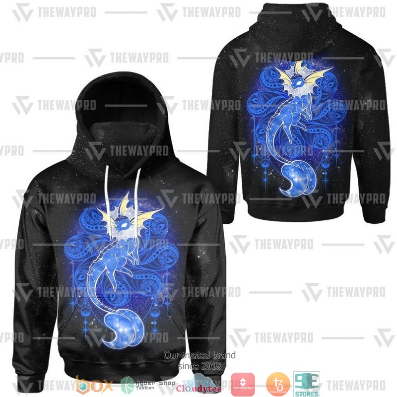 Pokemon Vaporeon Starry Snood Mask Hoodie 4 Pokemon Vaporeon Starry Snood Mask Hoodie 1 2 3